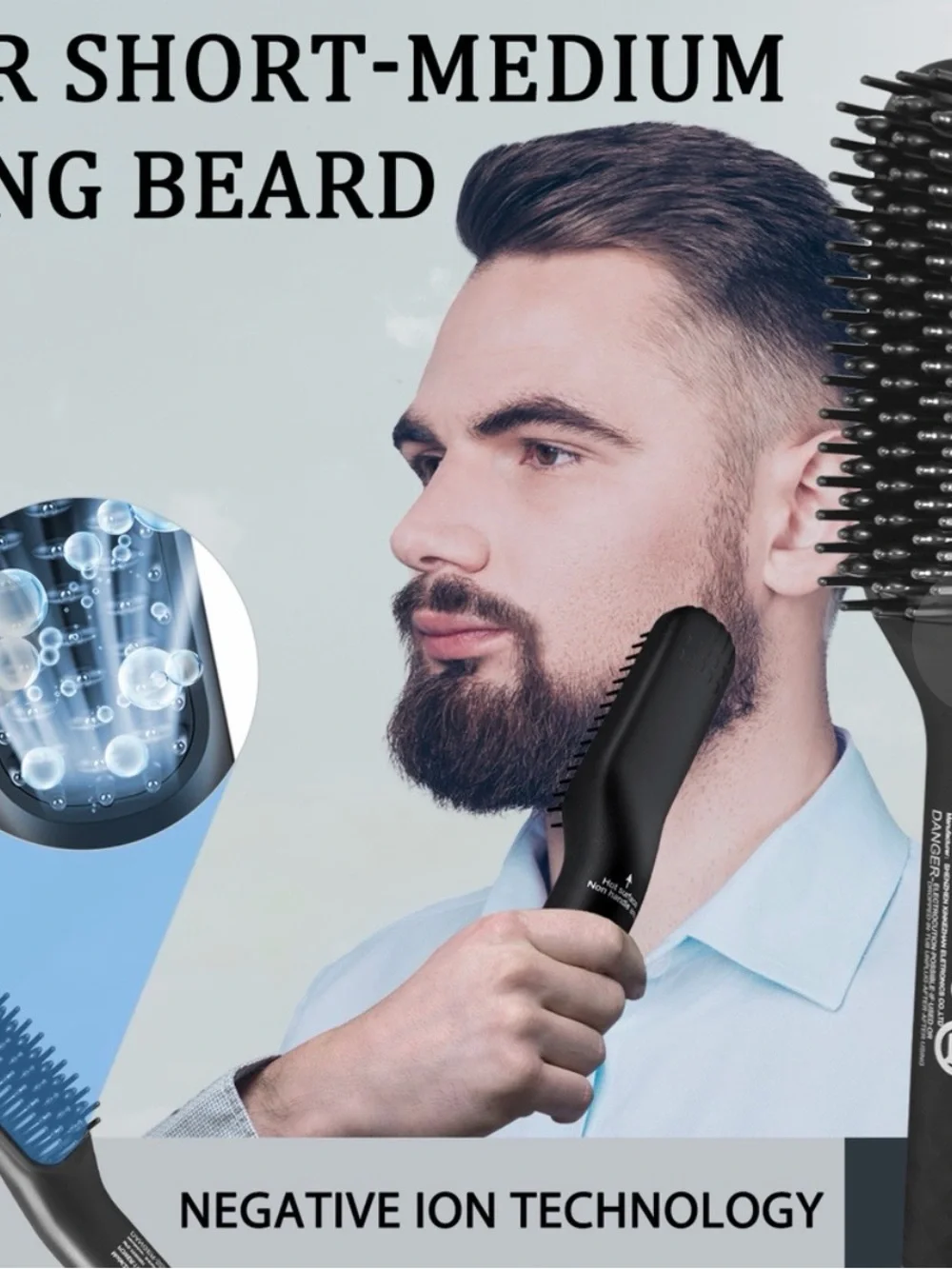 Men's Beard Straightener Beard Care Kit Professional and 100% Pure and Natural